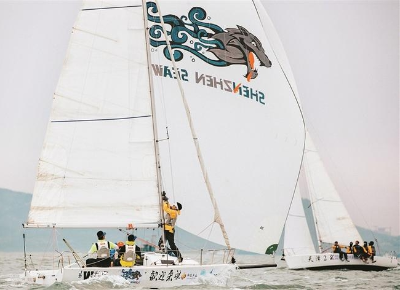 中国帆船城市超级联赛深圳海狼队力争夺冠