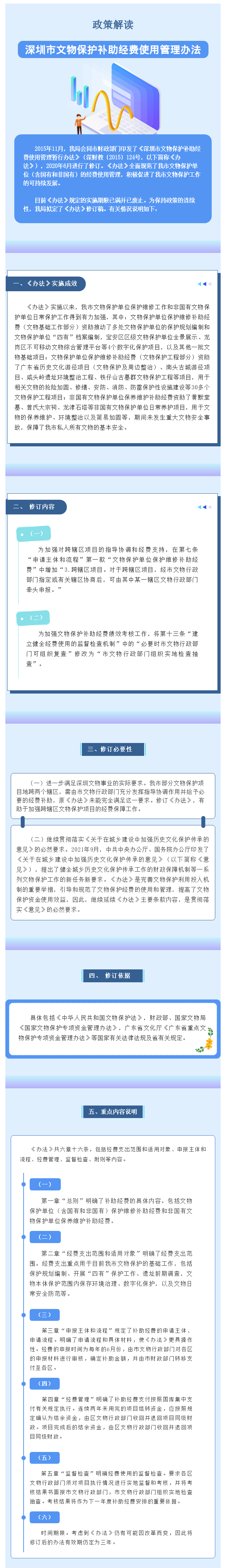 《深圳市文物保护补助经费使用管理办法》政策解读