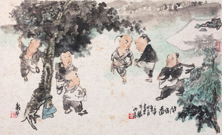 关山月美术馆上新！去看唐鼎华笔下的“金色童年”
