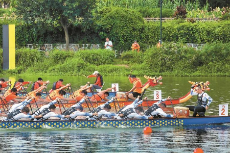 粤港澳大湾区(深圳·宝安)茅洲河龙舟赛精彩纷呈 粤港澳大湾区(深圳·宝安)茅洲河龙舟赛精彩纷呈