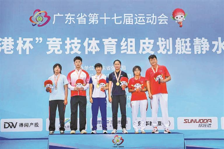 深圳皮划艇姐妹花首战省运会豪取三金